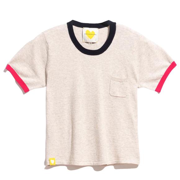 NEW KERRI ROSENTHAL lonnie ringer tee in quartz - Picture 4 of 4